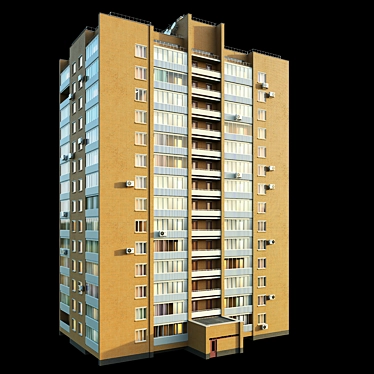 Soviet Residential Tower II-67 3D model image 1 