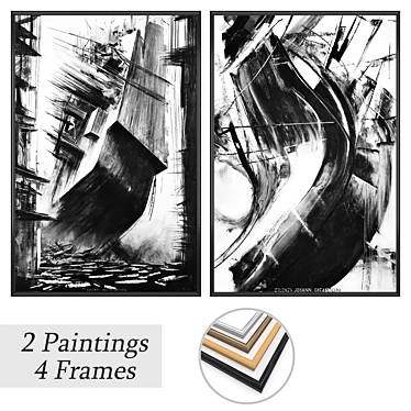 Gallery Wall Art Set with Multiple Frame Options 3D model image 1 