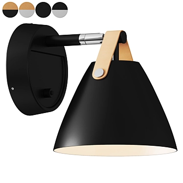 Minimalist Strap Wall Sconce 3D model image 1 