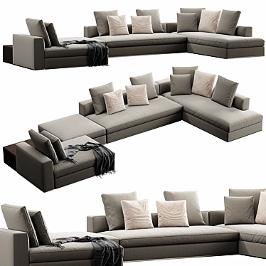 Modern Luxury Minotti Powell Sofa 3D model image 1 