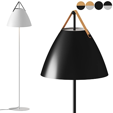 Modern Minimalist Strap Floor Lamp 3D model image 1 