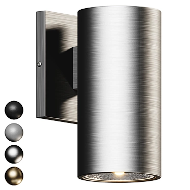 Nordic LED Outdoor Wall Sconce 3D model image 1 