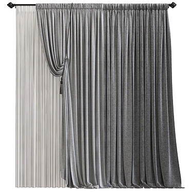 Revamped Curtain Design 3D model image 1 