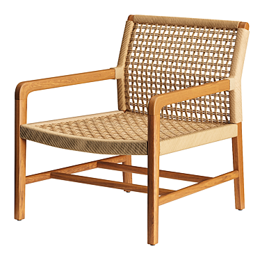 Teak Sabolla Armchair: Timeless Elegance 3D model image 1 