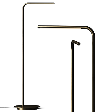 Modern Industrial Lab Floor Lamp 3D model image 1 