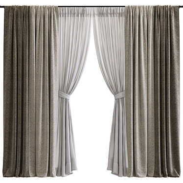 Patterned Curtain Remodeling Service 3D model image 1 