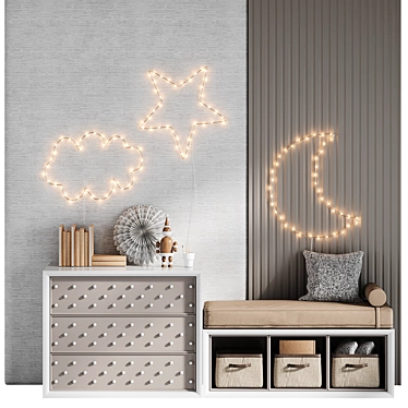 Kids Room Set with LED Lighting 3D model image 1 