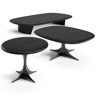 Sleek Minotti Anish Coffee Tables 3D model image 1 