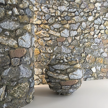 High-Quality Stone Wall Assets 3D model image 1 