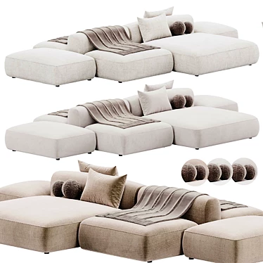 Modular Cosy Island Sofa | MDF Italia 3D model image 1 