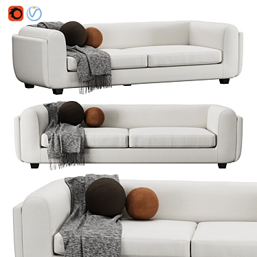 Bailey Sofa: Modern Elegance Design 3D model image 1 