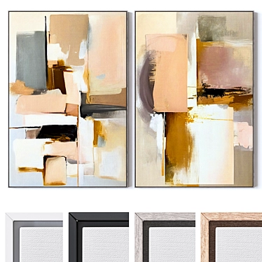 Multi-Frame Wall Painting Set 3D model image 1 