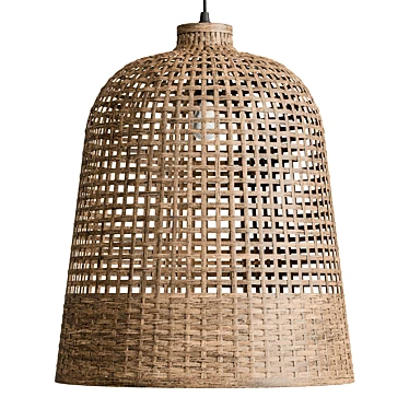 Bamboo Pendant Light with UVs 3D model image 1 