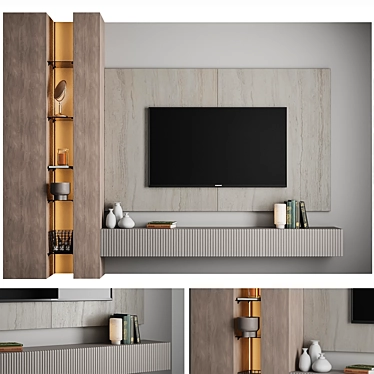 Custom TV Wall 2016 Design 3D model image 1 