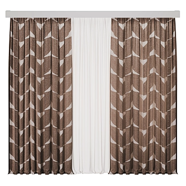 Elegant Curtain Collection 3D model image 1 