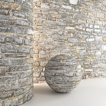 Stone Wall 3D Model Assets 3D model image 1 