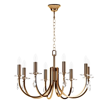 Freya Forte Brass Chandelier 3D model image 1 