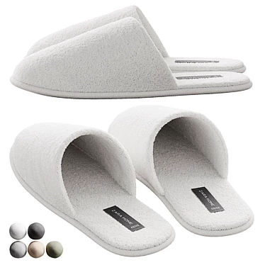 Plush Bathroom Slippers Zara Home 3D model image 1 