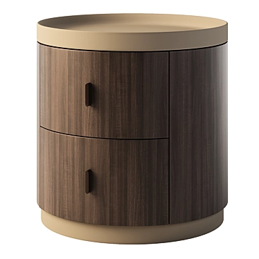 Scandi Style Round Night Tables 3D model image 1 