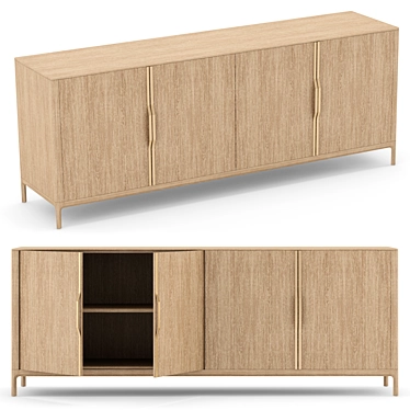 Modern Padua Sideboard Cabinet 3D model image 1 