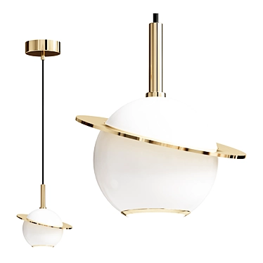 Title: Saturn LED Pendant Lamp 3D model image 1 