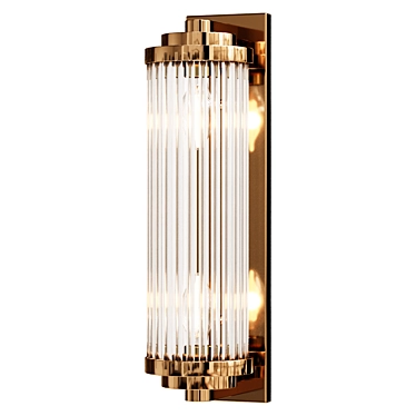 Elegant Wall Lantern Light Fixture 3D model image 1 