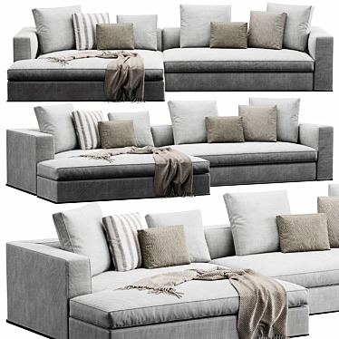 Modern Powell Sofa Furniture 3D model image 1 