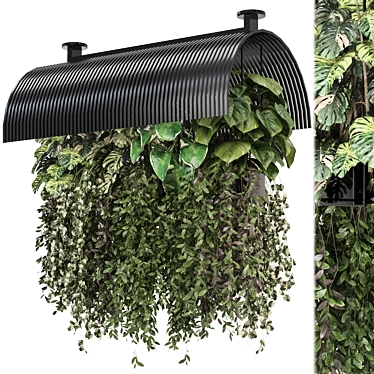 Metal Box Hanging Plant Set 3D model image 1 