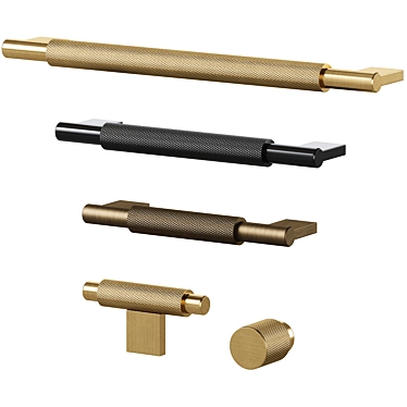 Meraki JAROD Solid Brass Handles 3D model image 1 