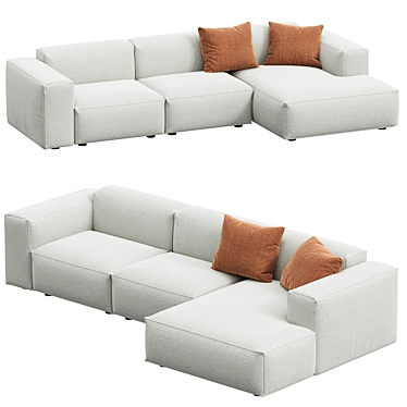 Translation: "PIUMA SOFA Corner" 
Title suggestion: Elegant Corner Sofa Design 3D model image 1 