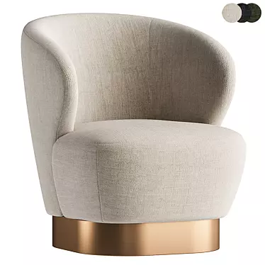 Sleek Swivel Chair: Contemporary Elegance 3D model image 1 