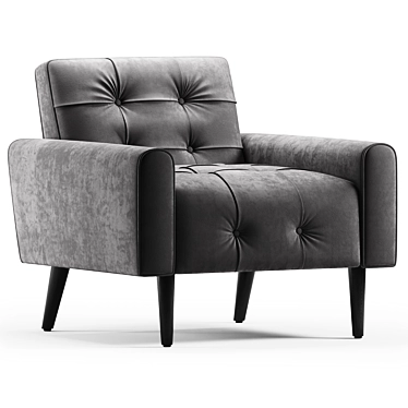 Luxury Delve Velvet Armchair - 2017 3D model image 1 