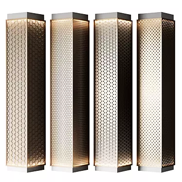  Metal Perforated Columns Adjustment 3D model image 1 