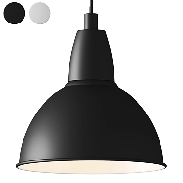 Minimalist White Pendant Light 3D model image 1 