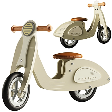 "Little Dutch Olive Kids Scooter 3D model image 1 