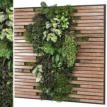 Modern Indoor Vertical Garden Set 3D model image 1 