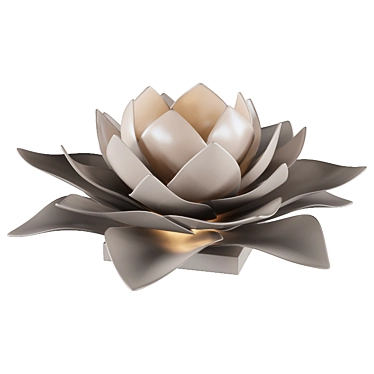 Lotus Flower Table Lamp 3D model image 1 