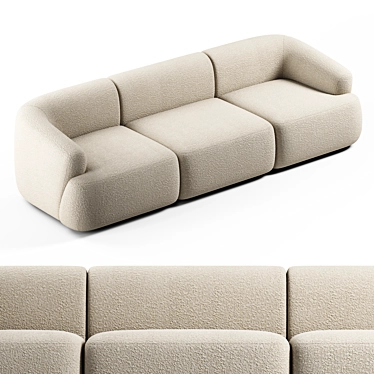 3-Seater Sofia Sofa 3D Model 3D model image 1 