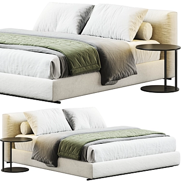 Sleek Asolo Flexform Bed 3D model image 1 