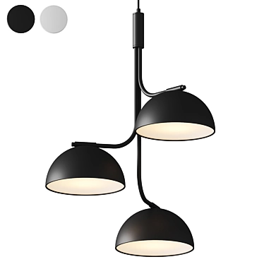 Adjustable Pendant Light with Cords 3D model image 1 