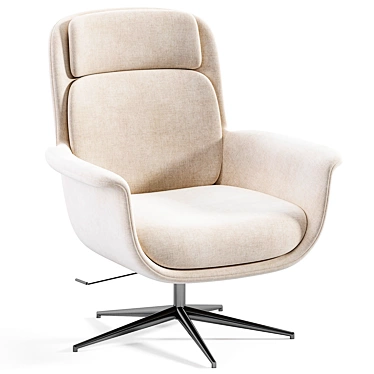 Aeleby Swivel Armchair: Modern Ikea Design 3D model image 1 