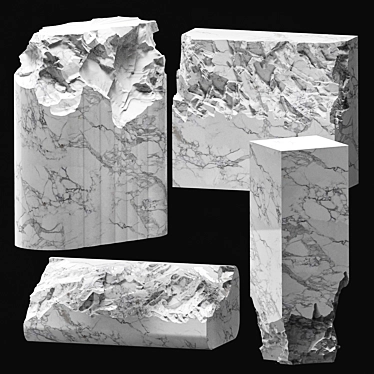 Stone Element Set, Natural Texture 3D model image 1 