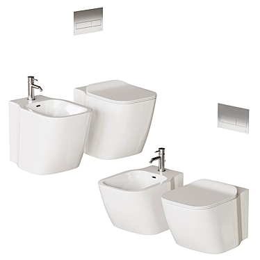 Essence-C Ceramic Bathroom Fixtures 3D model image 1 