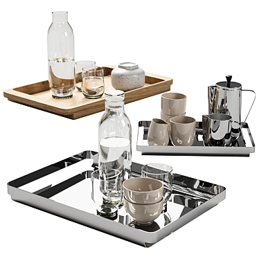 Modern Kitchen Decor Set 17 3D model image 1 