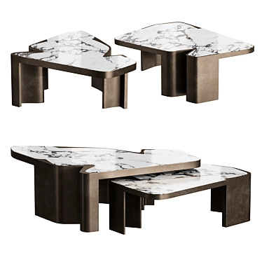 Caldera Coffee Tables by Holly Hunt 3D model image 1 