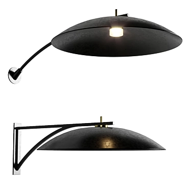 Elegant Saya Wall Lamp 3D model image 1 