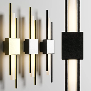 Sleek LED Wall Sconce 3D model image 1 