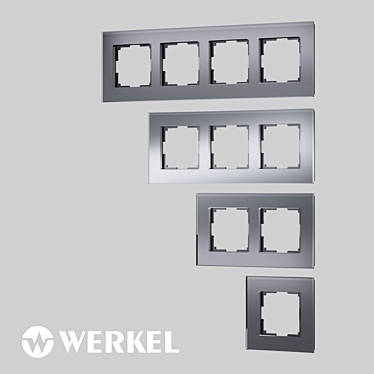 Workel Senso Silver Matte Glass Frames 3D model image 1 