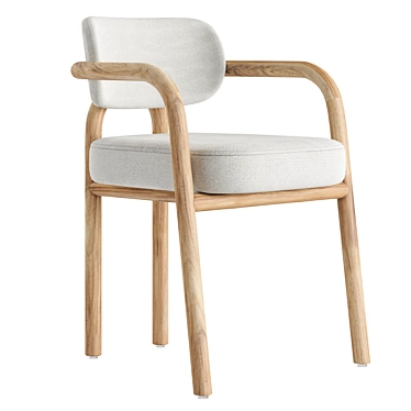 Nordic Rustic Melqui Chair 3D model image 1 