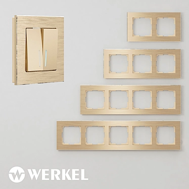 OM Metal frames for sockets and switches Werkel Aluminum champagne series